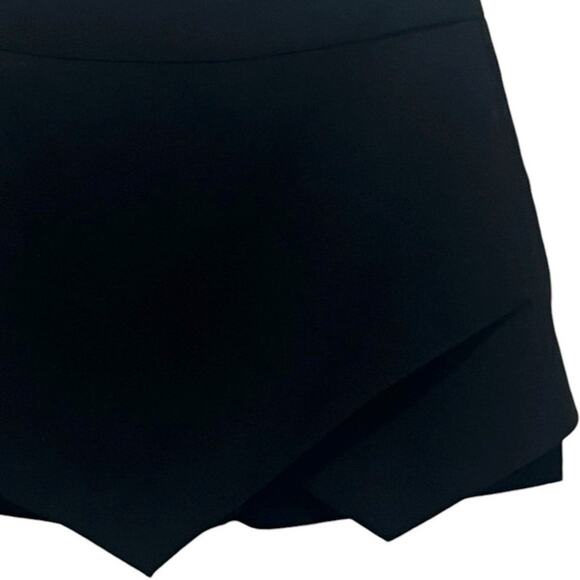 Aqua Asymmetrical Mini Skort Skirt, Shorts Side Pockets Black Womens Size S NWOT - Picture 3 of 6